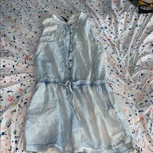 Light blue tie dye romper